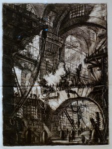 Giovanni Battista Piranesi - Le Carceri d'Invenzione - Second Edition - 1761 - 06 - The Smoking Fire - Museum Berggruen - DSC03792
