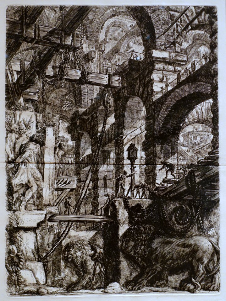 Giovanni Battista Piranesi - Le Carceri d'Invenzione - Second Edition - 1761 - 05 - The Lion Bas-Reliefs - Museum Berggruen - DSC03791