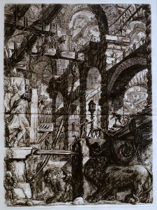 Giovanni Battista Piranesi - Le Carceri d'Invenzione - Second Edition - 1761 - 05 - The Lion Bas-Reliefs - Museum Berggruen - DSC03791