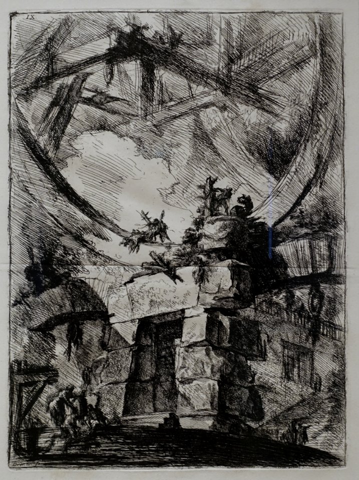 Giovanni Battista Piranesi - Le Carceri d'Invenzione - Second Edition - 1761 - 09 - The Giant Wheel - Museum Berggruen - DSC03795