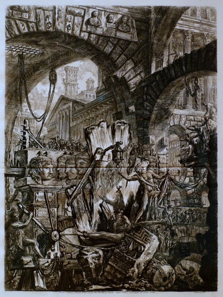 Giovanni Battista Piranesi - Le Carceri d'Invenzione - Second Edition - 1761 - 02 - The Man on the Rack - Museum Berggruen - DSC03788
