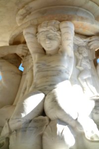 Gilded fountain, base (Hearst Castle) - DSC06538