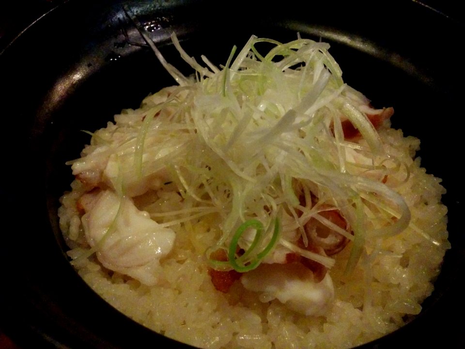 Ginger and squid rice photo