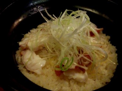 Ginger and squid rice photo