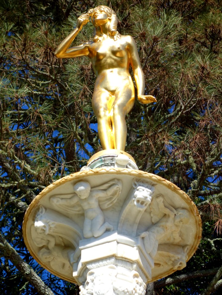 Gilded fountain, rose (Hearst Castle) - DSC06539