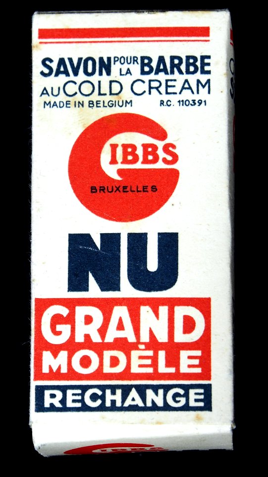 Gibbs Nu scheerzeep, savon pour la barbe, doosje, foto1