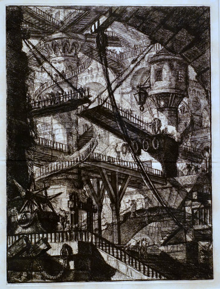 Giovanni Battista Piranesi - Le Carceri d'Invenzione - Second Edition - 1761 - 07 - The Drawbridge - Museum Berggruen - DSC03793