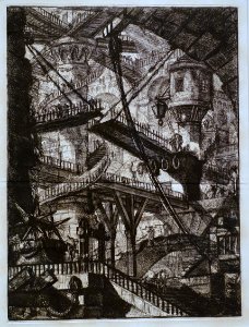 Giovanni Battista Piranesi - Le Carceri d'Invenzione - Second Edition - 1761 - 07 - The Drawbridge - Museum Berggruen - DSC03793 photo