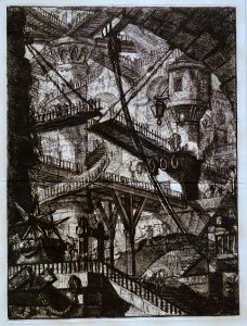 Giovanni Battista Piranesi - Le Carceri d'Invenzione - Second Edition - 1761 - 07 - The Drawbridge - Museum Berggruen - DSC03793