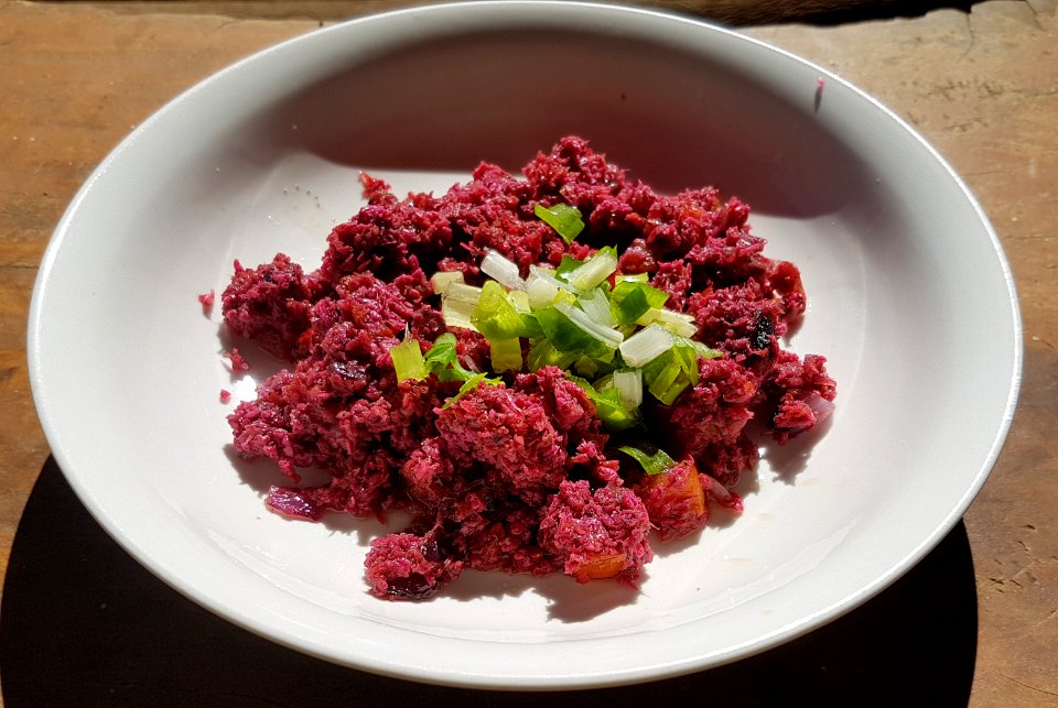 Ginisang alamang (sauteed shrimp paste) - Philippines