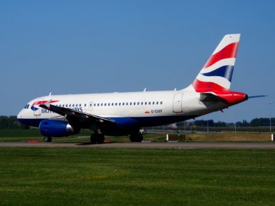 G-EUOF British Airways Airbus A319-131 taxiing at Schiphol (AMS - EHAM), The Netherlands, 18may2014, pic-4 photo