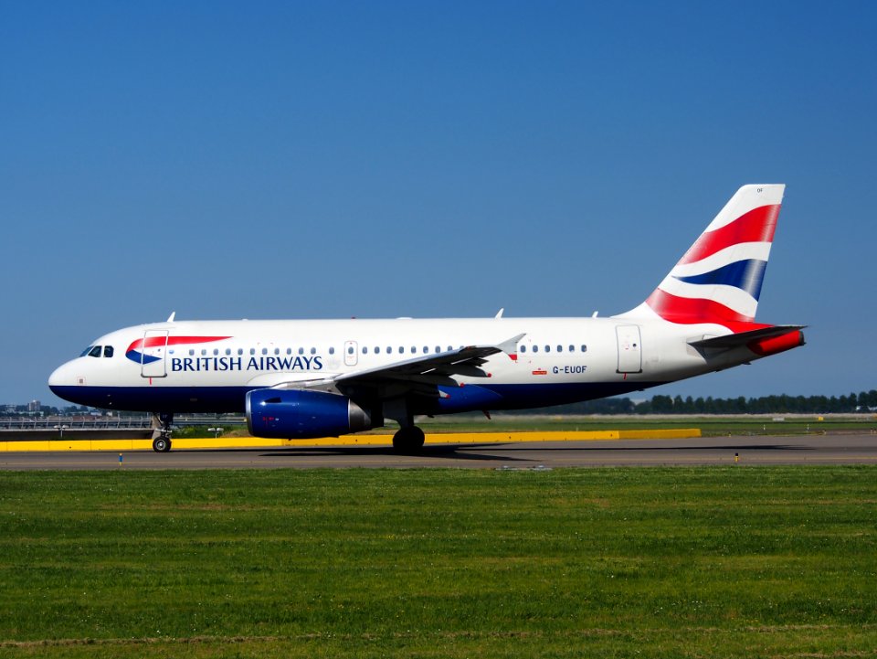 G-EUOF British Airways Airbus A319-131 taxiing at Schiphol (AMS - EHAM), The Netherlands, 18may2014, pic-3 photo