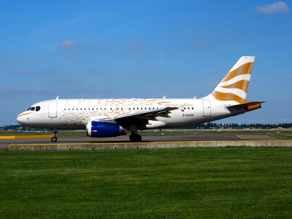 G-EUOH British Airways Airbus A319-131 at Schiphol (AMS - EHAM), The Netherlands, 16may2014, pic-2