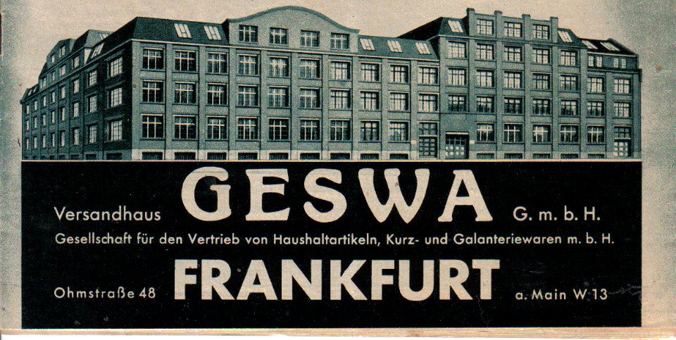 Geswa Versandhandel GmbH, Frankfurt-Bockenheim, Ohmstraße 48, 1