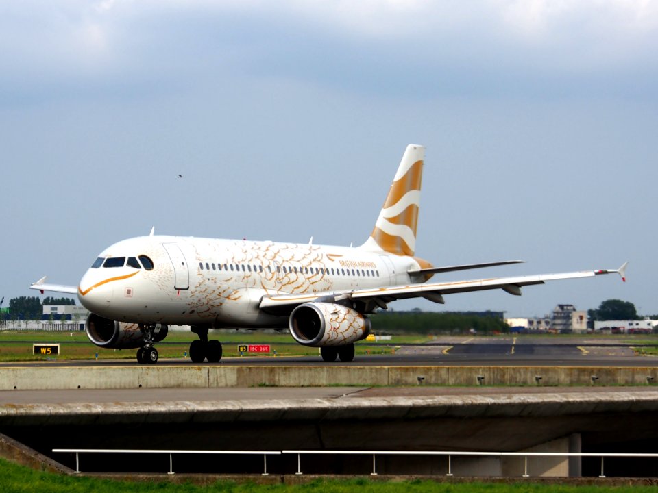 G-EUOH British Airways Airbus A319-131 - cn 1604 taxiing 14july2013 pic-002