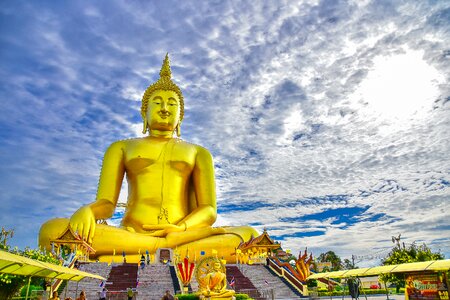 Ang thong wat muang buddha statue photo