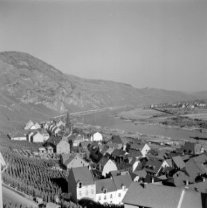 Gezicht op Ürzig en de wijngaard Ürziger Würzgarten, Bestanddeelnr 254-4099