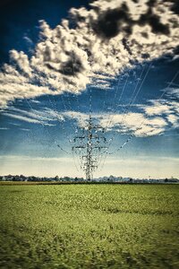 Mast steel power line