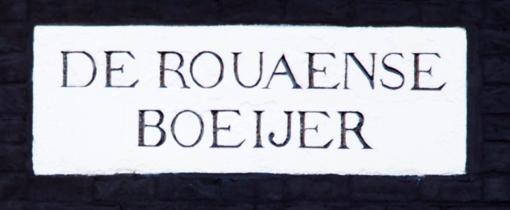 Gevelsteen Blauwburgwal , De Rouaense Boeijer photo