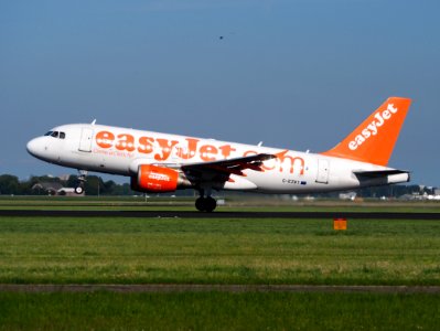 G-EZBT easyJet Airbus A319-111 takeoff from Schiphol (AMS - EHAM), The Netherlands, 16may2014, pic-2