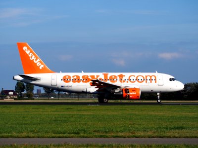 G-EZDO easyJet Airbus A319-111 - cn 3634 landing at Schiphol pic3