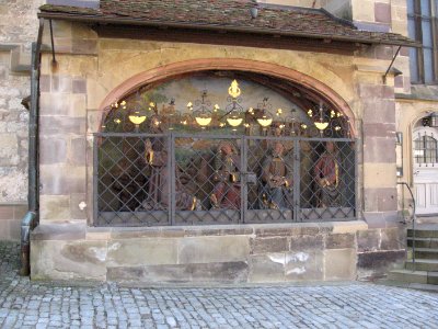 Gethsemanegruppe an der nördlichen Außenwand von St. Michael in Schwäbisch Hall