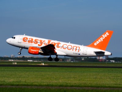 G-EZBT easyJet Airbus A319-111 takeoff from Schiphol (AMS - EHAM), The Netherlands, 16may2014, pic-3