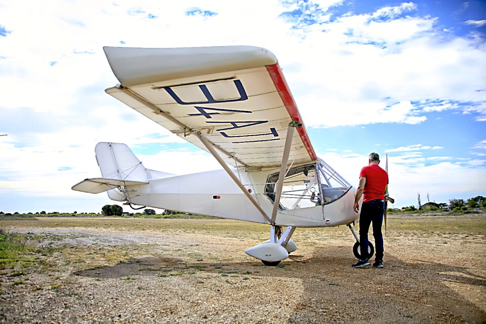 Clouds blue aircraft flight