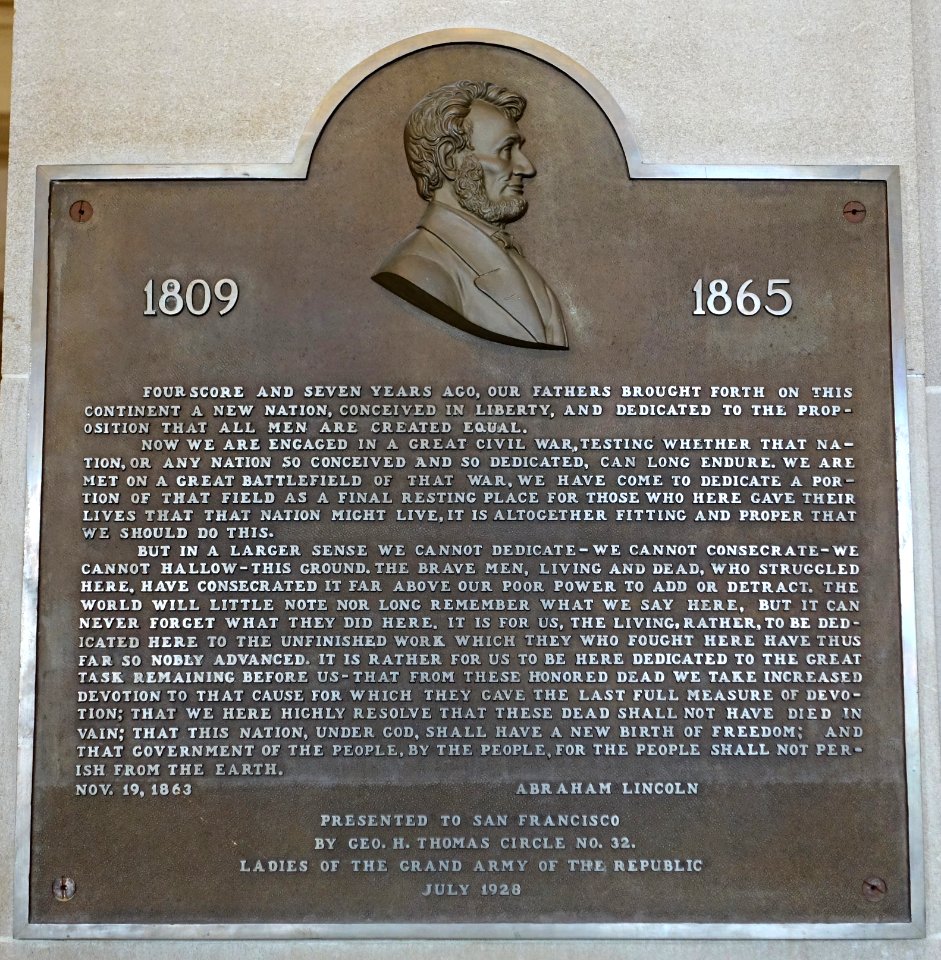 Gettysburg Address - San Francisco City Hall - DSC02807