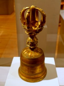 Gokorei (five-pronged ritual bell), Japan, 1200s AD, gilded bronze - Peabody Essex Museum - DSC07543