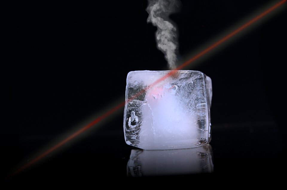 Laser beam steam transparent