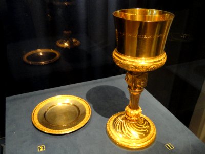 Gold chalice, donated by King Gustavus III to Komisto Church, 1777 - National Museum of Finland - DSC03973