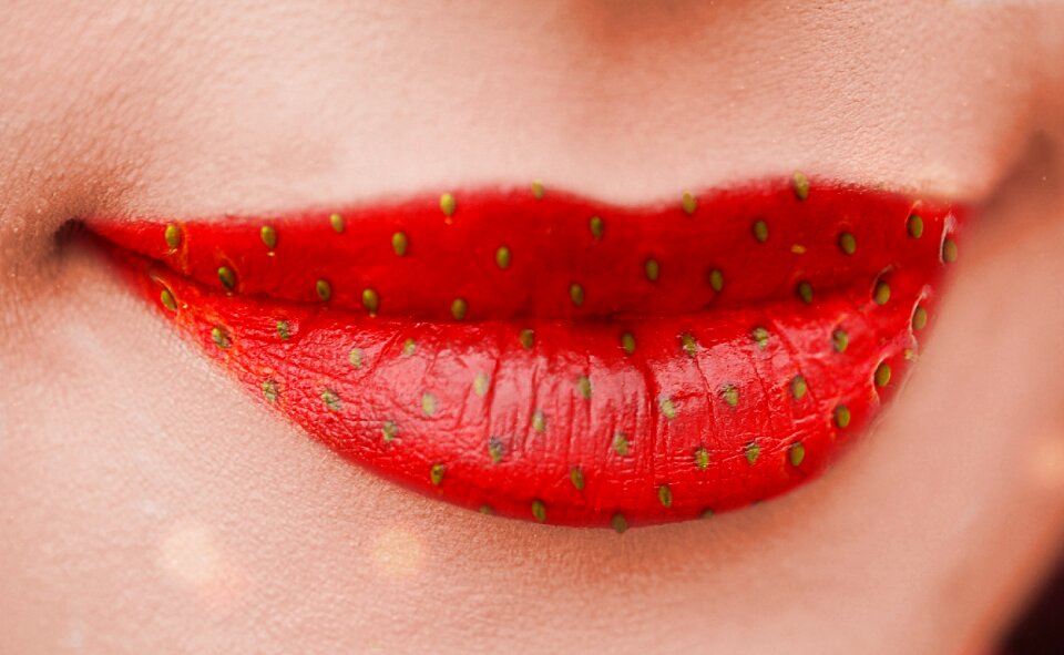 Skin woman strawberry