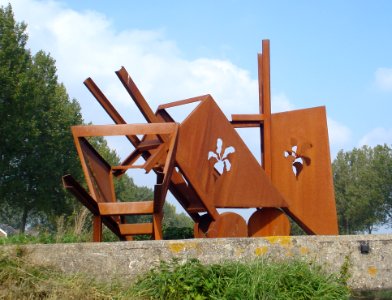 Goeree kunstwerk drie kruiwagens