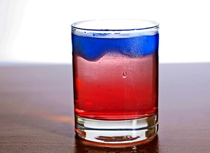 Blue alcohol ice