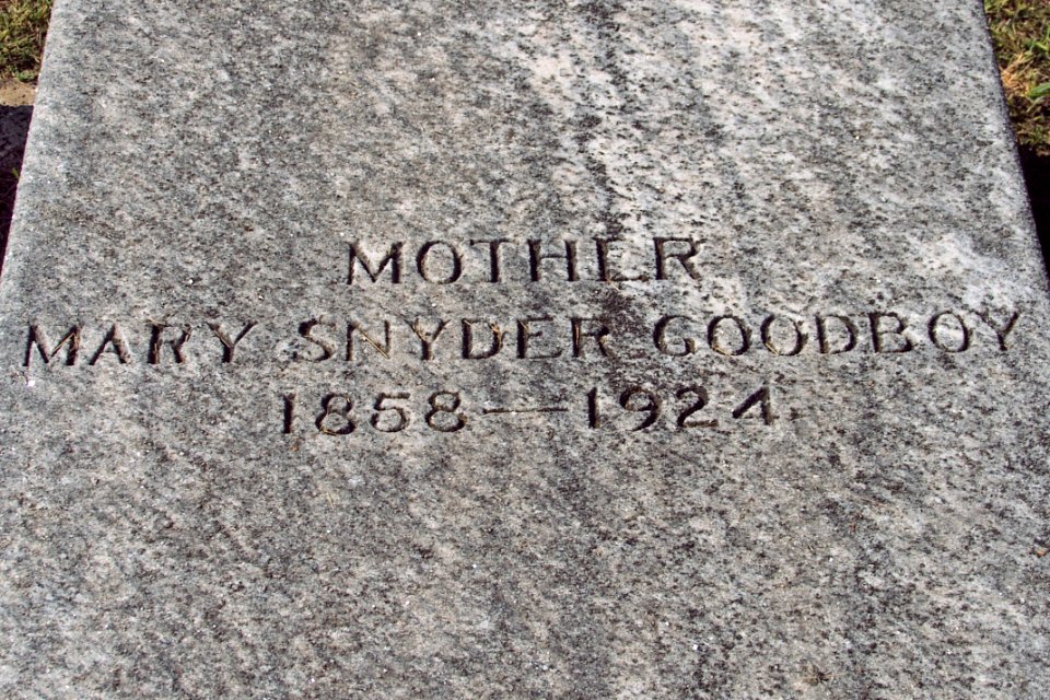 Goodboy (Mary Snyder), Zion Cemetery, Baldwin, 2015-09-15, 01