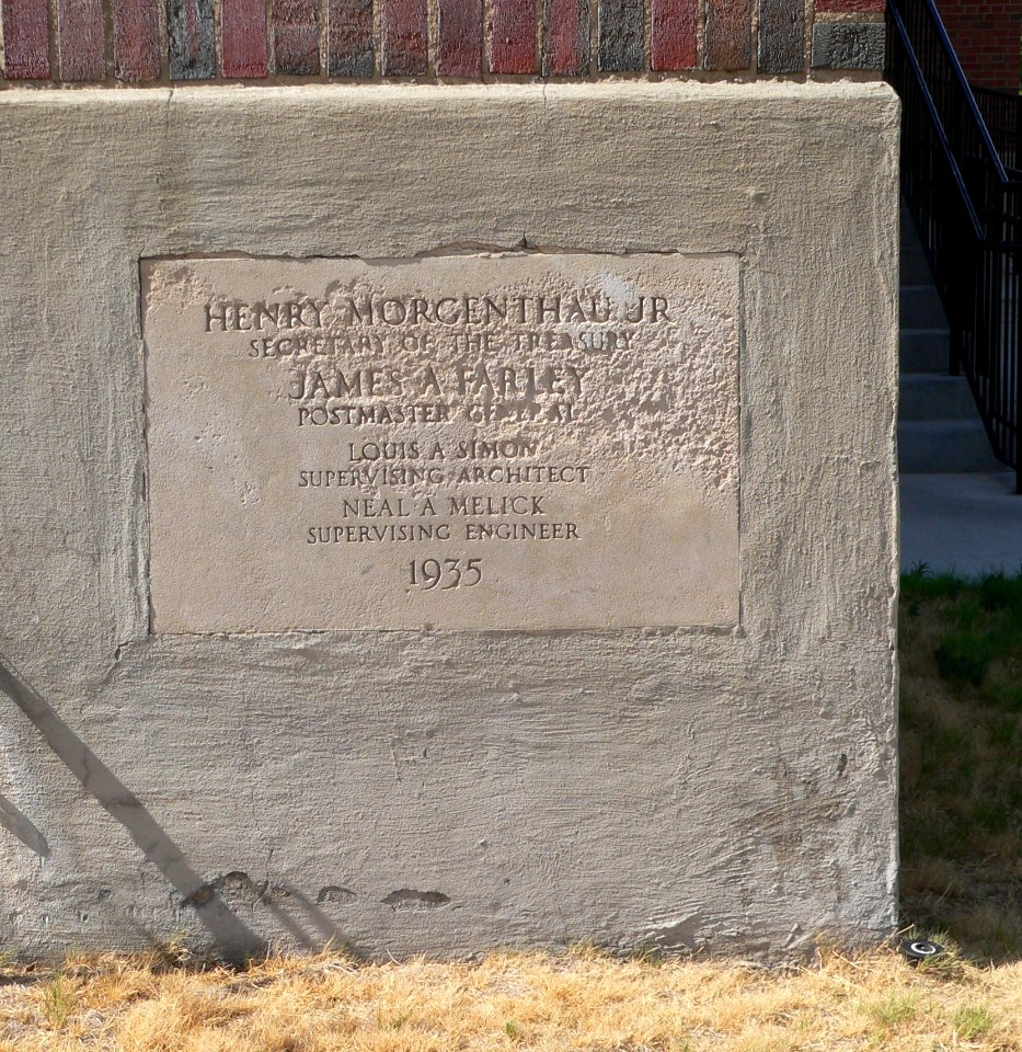 Goodland, Kansas post office cornerstone 1