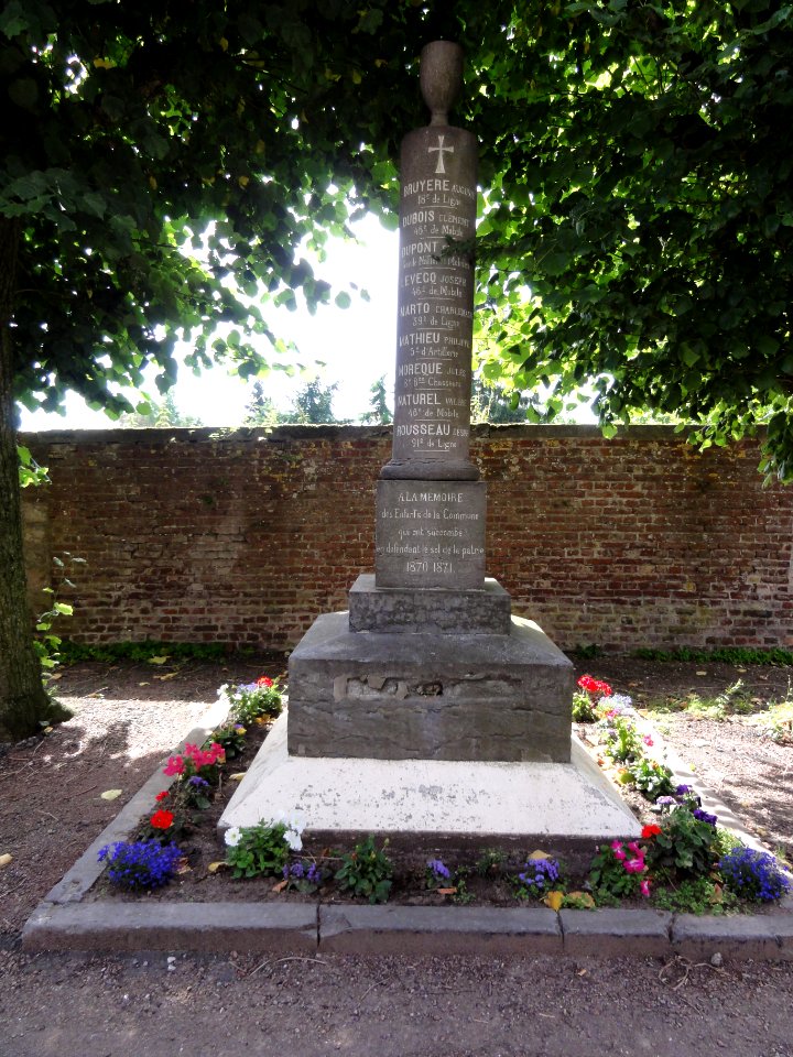 Gommegnies (Nord, Fr) monument 1870-1871