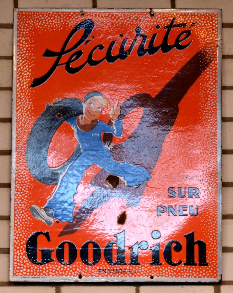 Goodrich enamel advert sign at the den hartog ford museum pic-059