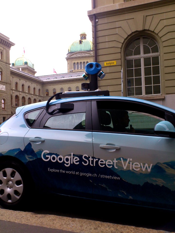 Google Street View car in Bern