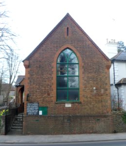 Gomshall Chapel (URC), Station Road, Gomshall (March 2014, from Southwest)