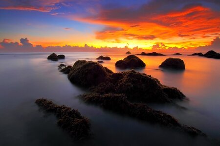 Sunrise sea morning photo