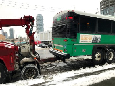 Go Bus 2316 being towed 02 photo