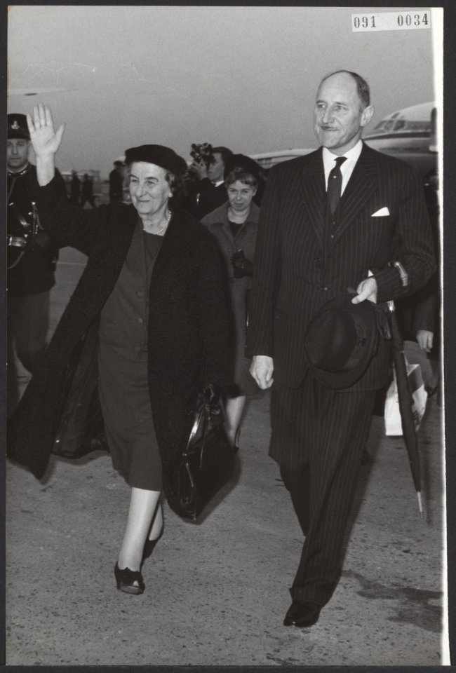 Golda meir minister van buitenlandse zaken te israel, Bestanddeelnr 091-0034