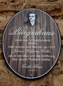 Goethestraße 16 BadLauchstädt TafelGoethe