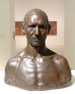 Goatherd in Zamora Country by Julio Antonio, 1914, bronze - Museo Nacional Centro de Arte Reina Sofía - Madrid, Spain - DSC08502