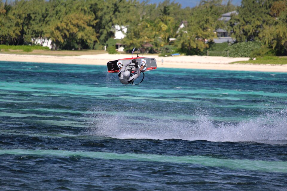 Kite mauritius sea photo