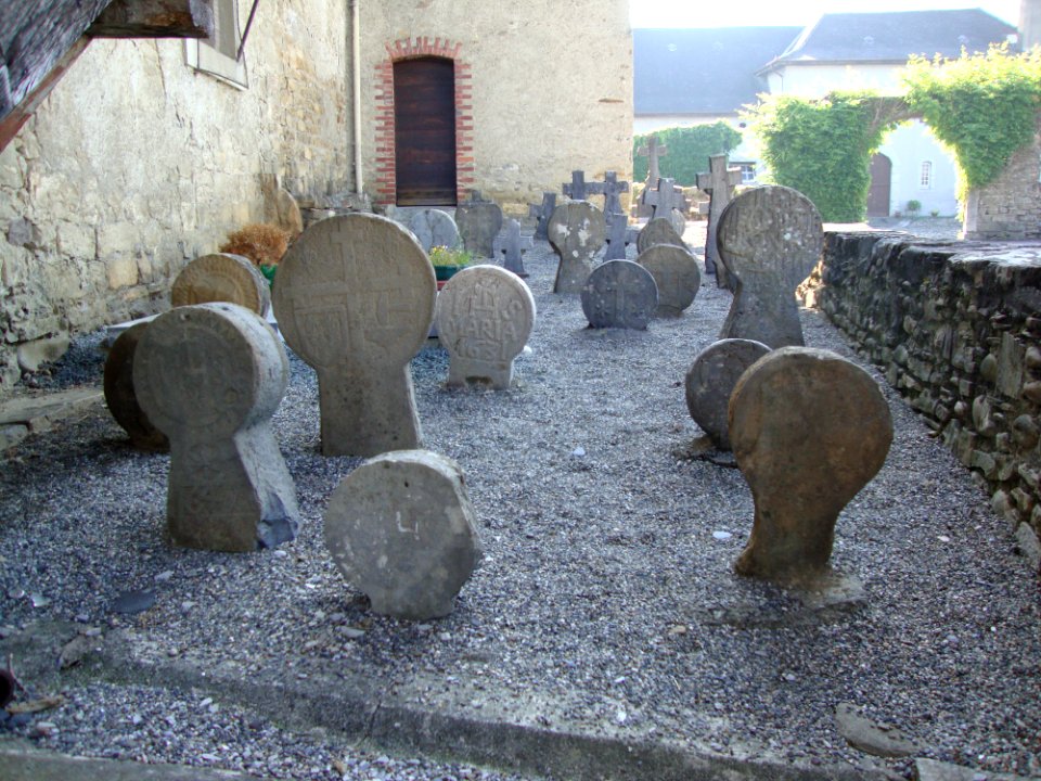 Gotein (Gotein-Libarrenx, Pyr-Atl, Fr) basque steles in the old churchyard