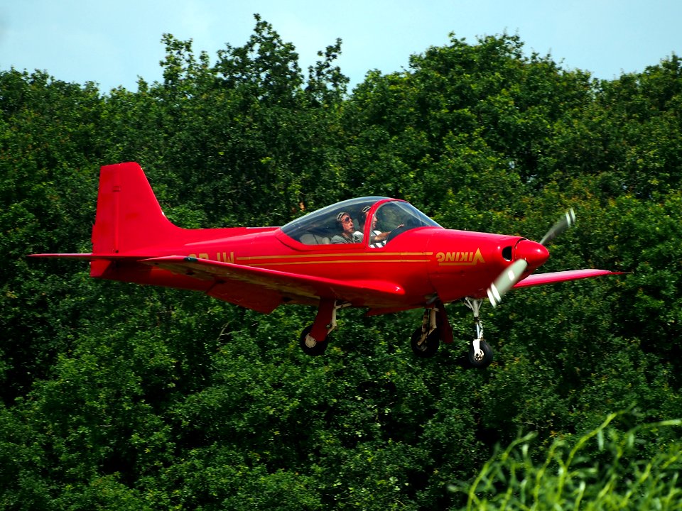 G-ORJW Laverda F8L Falco IV , landing at Hilversum Airport (ICAO EHHV), photo2