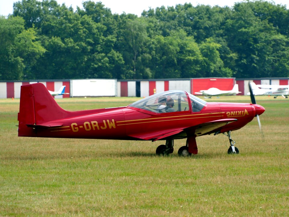 G-ORJW Laverda F8L Falco IV , takeoff from Hilversum Airport (ICAO EHHV), photo3